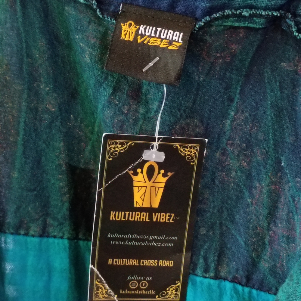 Patchwork Multicolor Boho Halter Jumpsuit in Blue… - image 8